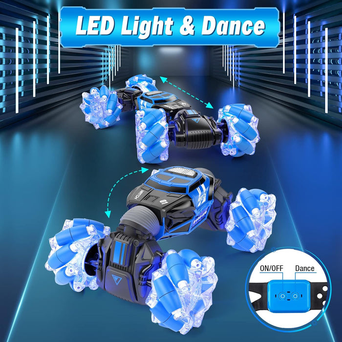Remote Control Car, Gesture Sensing RC Stunt Car with Lights & Dance, Toy for Kids Aged 6-12