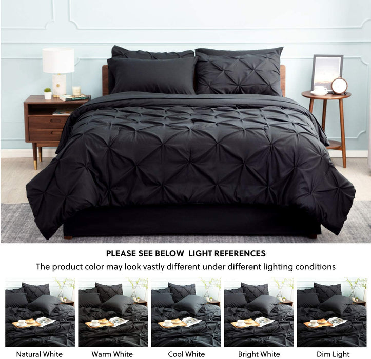Bedsure Full Size Comforter Sets - Bedding Sets Full 7 Pieces, Bed in a Bag Black Bed Sets with Comforters, Sheets, Pillowcases & Shams,Adult & Kids Bedding