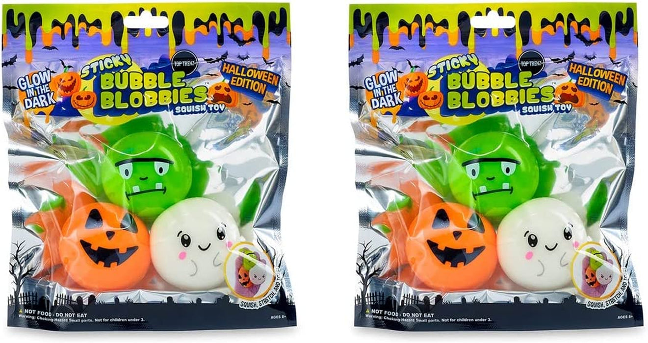 Top Trenz Sticky Bubble Blobbies -Squishy Fidget Toys for Kids. Cool Pack of Toy for Boys & Girls. Small Sensory Ball for Stress Relief. Classroom Fidget Toy, Party Favors & Prizes.(Frappe/Ice Cream)