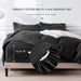 Full Size 7 Pieces Bed in a Bag Bedding Set - Lightweight Black Quilted Comforter Set, All Season Ultra Soft down Alternative Bedding Comforter Set with Comforter, Pillowcase, Flat Sheet, Fitted Sheet