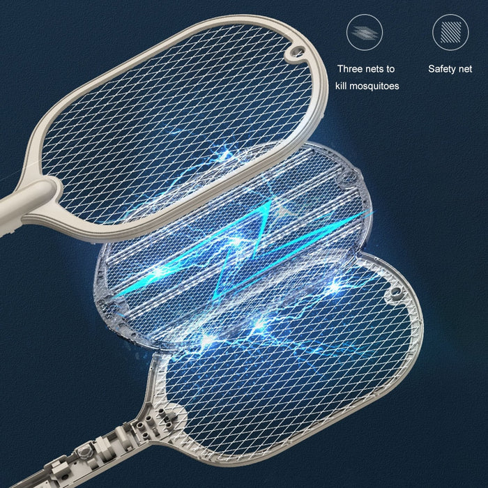 Electric Mosquito Racket UV Lamp Fly Swatter USB Rechargeable Outdoor Mosquito Killer Bug Zapper Trap for Home Mosquito Lamp