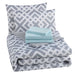 Mainstays Gray Geometric 6 Piece Bed in a Bag Comforter Set with Sheets, Twin