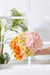 Artificial Hydrangea Flowers Blush Heads 10 Fake Hydrangea Silk Flowers for Wedding Centerpieces Bouquets DIY Floral Decor Home Decoration with Stems.