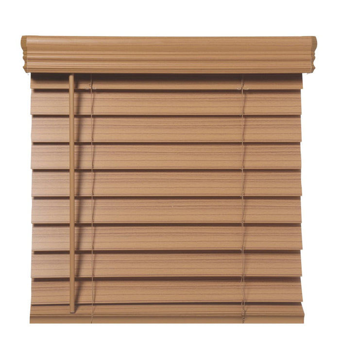 Richfield Studios 2.5" Cordless Faux Wood Blinds, Cedar