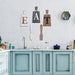Cutting Board Eat Sign Set Hanging Art Kitchen Eat Sign Fork and Spoon Wall Decor Rustic Primitive Country Farmhouse Kitchen Decor for Kitchen and Home Decoration (Gray, White, Brown)