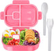 Bento Box Kit, 4 Compartments 1.3L Lunch Box Kids with Fork&Spoon, Leak-Proof Bento Box Adult Lunch Box, Lunch Box Containers for Adults Toddler, Microwaveable, Dishwasher & Freezer Safe