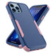 for Iphone 13 Pro Max/13 Pro/13/13 Mini Phone Case with Belt Clip Stand Shockproof Protective Case Hybrid Armor Cover, Navy Blue