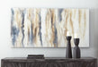 Signature Design by Ashley Joely Abstract Wall Art, 60 X 30 Inches, Blue & Tan