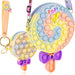 Livingcoral Fidget Toys, Pop Bubble Fidget Sensory Toy, Push Fidget Toy for Kids, Silicone Stress Toys (Ice Cream)