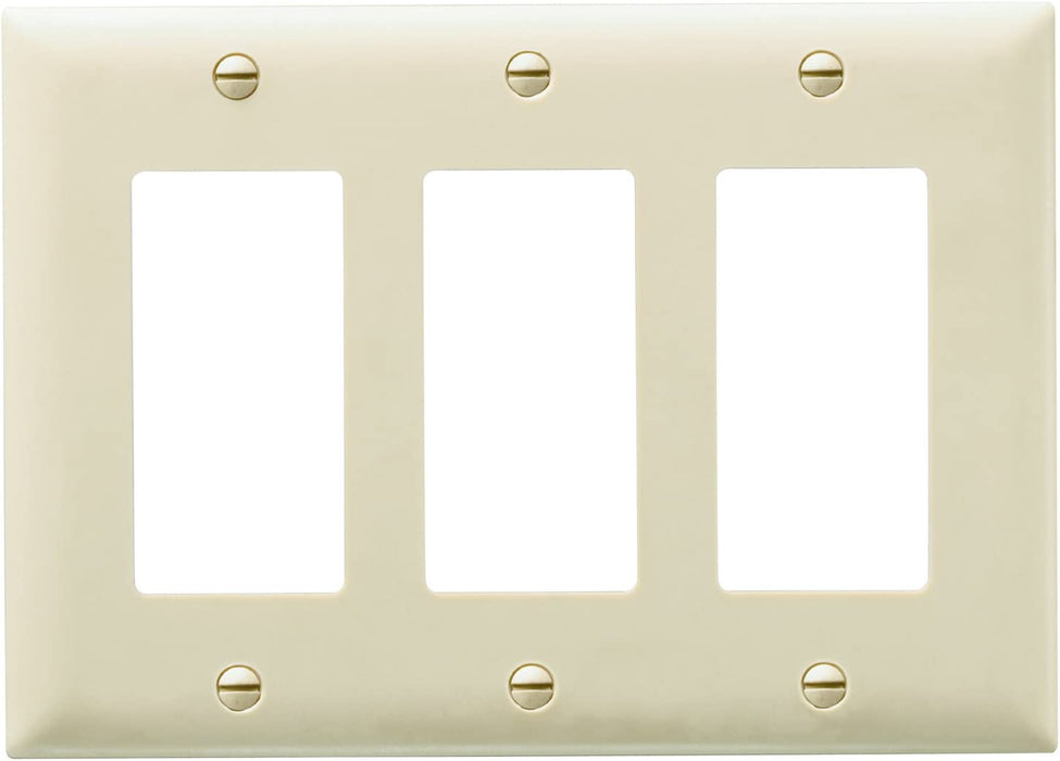 Legrand - Pass & Seymour TP263BK Pass & Seymour Tp263-Bk 3G Decor, 3-Gang, Black