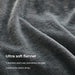 Flannel Duvet Cover Set Oeko-Tex Certified, 3 Pieces Velvet Duvet Cover Queen, Ultra Soft Comforter Cover with Zipper and Corner Ties, Dark Grey