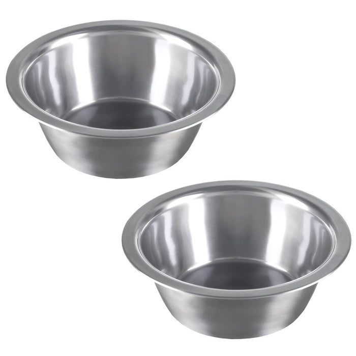 Set of 2 Stainless-Steel Dog Bowls - Cage, Kennel, and Crate Hanging Pet Bowls for Food and Water - 20Oz Each and Dishwasher Safe by PETMAKER