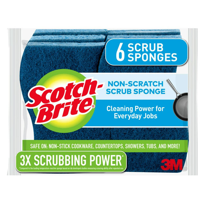 Scotch-Brite Non-Scratch Scrub Sponges, 6 Scrubbing Sponges
