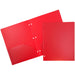 JAM Paper Heavy Duty 3 Hole Punch Folders, 2 Pocket, Assorted Colors, 6 per Pack