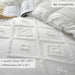 Oli Anderson Duvet Cover Queen Size, 3 Pieces Boho Tufted Bedding Set for All Seasons, Soft and Embroidery Shabby Chic Duvet Covers Set with Zipper Closure (White, Queen, 90’’ X 90’’)