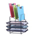 Pen + Gear, Mesh Desk Organizer with 3 Sliding Letter Tray, 5 Upright Sections, Black