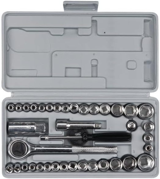 W1173 Sae/Metric 40-Piece SAE and Metric Socket Set, 1/4-Inch & 3/8-Inch Drive