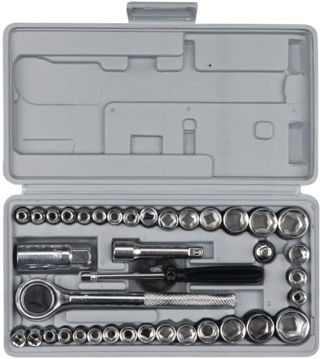 W1173 Sae/Metric 40-Piece SAE and Metric Socket Set, 1/4-Inch & 3/8-Inch Drive