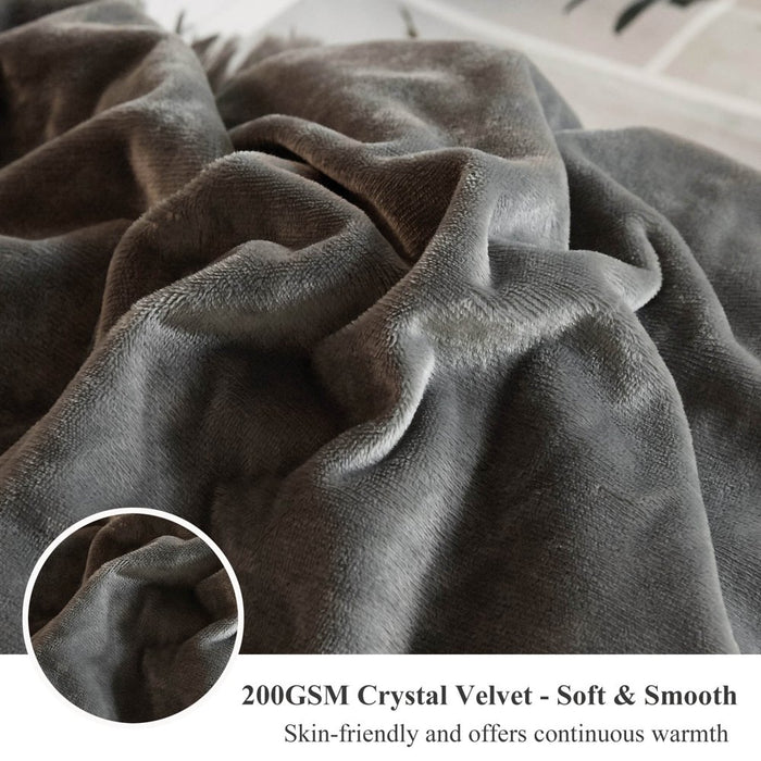 3 Piece Faux Fur Comforter Cover Set, Furry Plush Duvet Cover Set, Luxury Ultra Soft Velvet Fuzzy Fluffy Bedding Set, Shaggy Duvet Cover with 2 Pillow Shams, Zipper Closure, Queen Size, Dark Gray