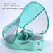 Baby Swimming Float Ring Swim Trainer Non-Inflatable Sunshade Kids Float Lying Swimming Pool Toys Bathtub for Accessories