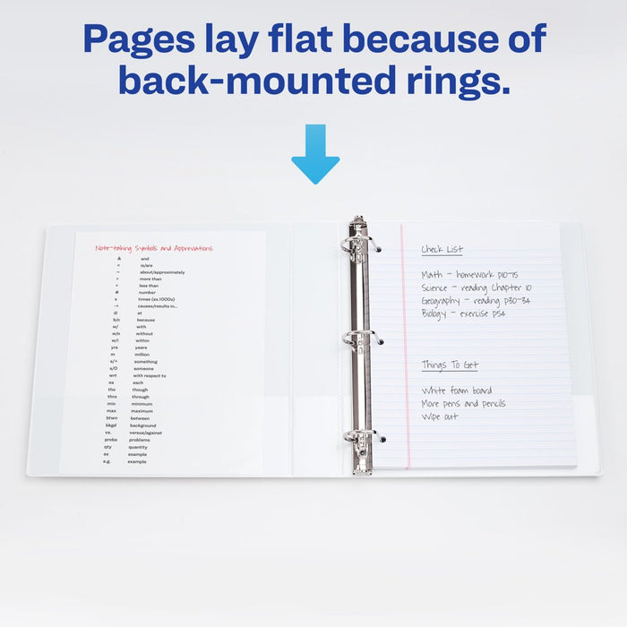 Avery 2" Durable View Binder, Slant Rings, White, 500 Sheets