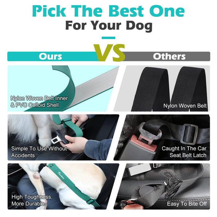 Clearance!  Dog Seat Belts for Car, Universal Pet Safety Belt Correa Para, Puppy Dog Car Seat with Adjustable Strap, Nylon Woven Belt Dog Seatbelt Harness, Restraint Dog Leash,Dark Green