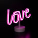 Ez-Illuminations Indoor Battery Operated Pink LED Neon-Style Love Light, with Built-In Timer