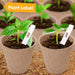 3” Peat Pots Seedling Pots Plant Starters Bulk 100 Pack Seed Starter Pots Biodegradable Kits with 100 Pcs Plant Labels, 3 Pcs Mini Seedling Tools for Garden Germination Nursery Pot