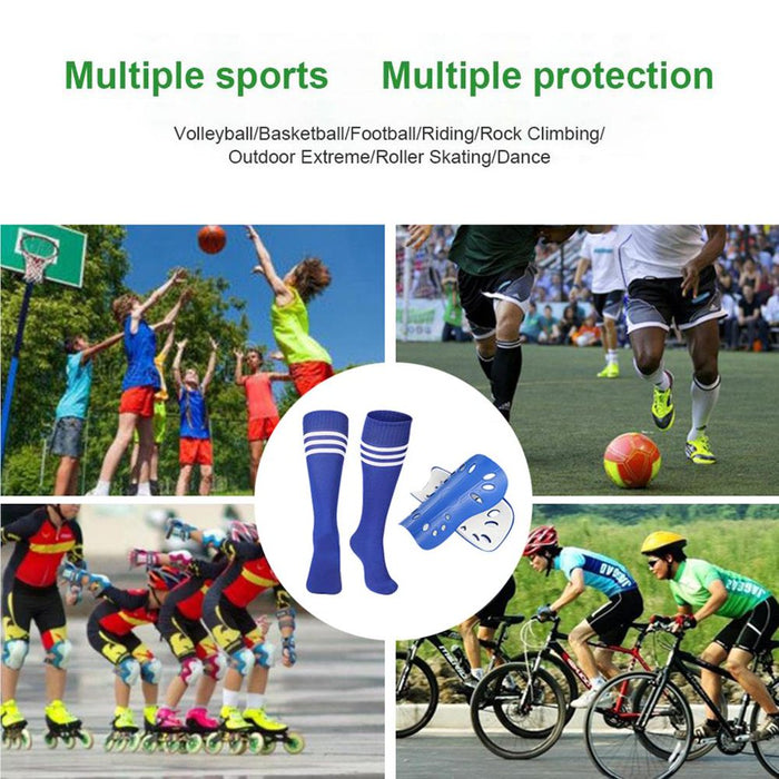 2 Sets Soccer Shin Guards Soccer Socks Youth Kids Calf Protective Shin Pads for Girls Boys Teenagers