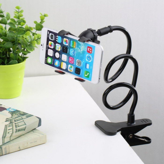Phone Holder Bed Gooseneck Mount - Flexible Arm 363 Mount Clip Bracket Clamp Stand for Smartphones
