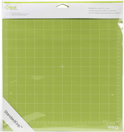 Cricut Standardgrip Machine Mats 12In X 12In, Reusable Cutting Mats for Crafts with Protective Film, Use with Cardstock, Iron On, Vinyl and More, Compatible with Cricut Explore & Maker (2 Count)