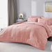 Full/Queen Seersucker Comforter Set with Sheets Pink Bed in a Bag 7-Pieces All Season Bedding Sets with Comforter, Pillow Sham, Flat Sheet, Fitted Sheet, Pillowcase