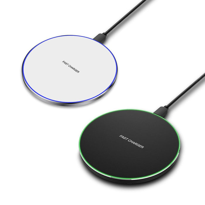 Wireless Charger for Apple Samsung Mobile Phones Aluminum Alloy Disc Wireless Charger QI 10 W Fast Charging