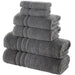 Grey 6 Pack Bath Linen Sets for Bathroom Original Turkish Cotton Soft, Absorbent and Premium 2 Bath , 2 Hand , 2 Washcloths