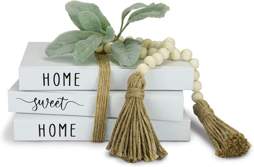 White Decorative Books for Home Decor, Farmhouse Decor, Faux Books for Decoration, Coffee Table Book Decor for Living Room Decor, Farmhouse Table Decor Book, Small Shelf Decor Accent, Home Sweet Home