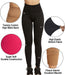 Leggings - Women'S Fleece Lined Solid Color High Waist Full Length Winter Leggings