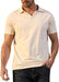 Men'S Fashion Athletic Muscle Polo Shirts V Neck Golf T-Shirts Workout Solid Color Tee Shirt Top