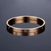 Women'S Stainless Steel Bracelet Jewelry Crystal Bracelet with Cube Zircon Hinge Jewelry Oval Bangle Witness the Gift of Love