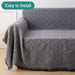 Cotton Geometrical Sofa Cover, Sectional Couch Covers for 3 Cushion Couch Couch Cover Living Room Throws Blankets Sofa Slipcovers, Furniture Protector for Pets (Xx-Large, 71" X 134", Grey)