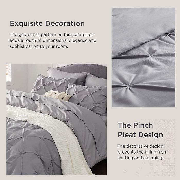 Bedsure Full Size Comforter Sets - Bedding Sets Full 7 Pieces, Bed in a Bag Grey Bed Sets with Comforters, Sheets, Pillowcases & Shams,Adult & Kids Bedding