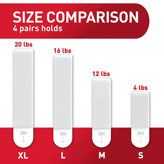 Command Large Picture Hanging Strips, Damage Free Hanging Picture Hangers, No Tools Wall Hanging Strips for Living Spaces, 14 White Adhesive Strip Pairs(28 Command Strips)