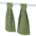 Hanging Tufted Design Kitchen Towels - Set of 2 - Touch Tab Top Closure - Hangs on Appliances, Drawer Handles - Machine Wash, Cotton - 18"L X 16"W - 3 Colors