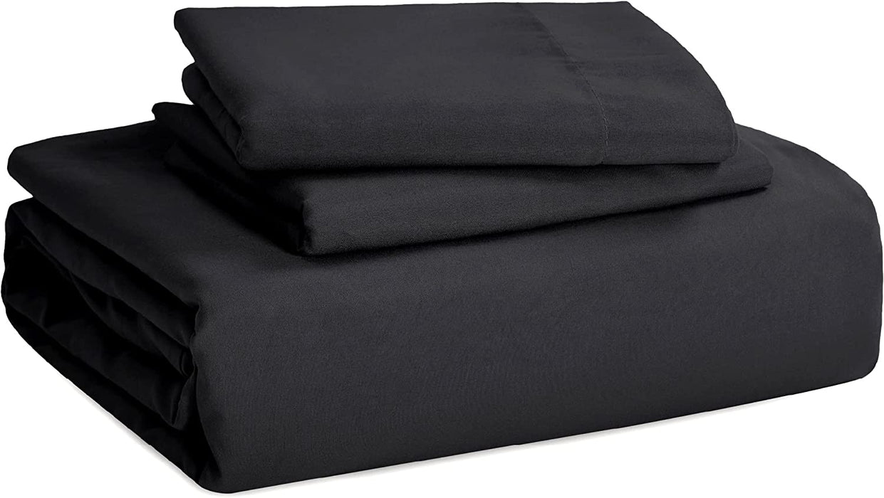 Bedsure Black Twin Duvet Cover Set - Soft Prewashed Duvet Cover Twin/Twin XL Size, 2 Pieces, 1 Duvet Cover 68X90 Inches with Zipper Closure and 1 Pillow Sham