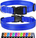Reflective Dog Collar, Sturdy Nylon Collars for Large Girl and Boy Dogs, Adjustable Dog Collar with Quick Release Buckle, Red