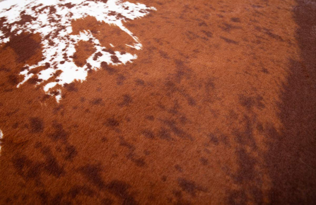 Cowhide Rug Faux Cow Shaped Rug Western Decor for Home Approx 4.5' X 6.2'