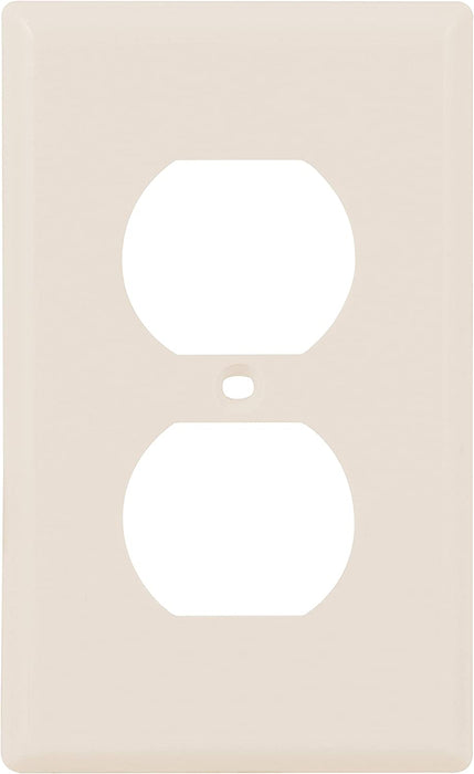 Power Gear Outlet Wall Plate Cover, 1 Gang, Light Switch Cover, 3.1” X 4.9”, Screws Included, Outlet Covers, Light Almond, 30866,Oversized