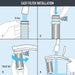 Large Water Filter Pitcher for Tap and Drinking Water with 1 Stream Filter, Lasts 2 Months, 10-Cup Capacity, BPA Free, Lake Blue