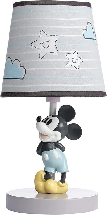 Disney Baby Moonlight Mickey Mouse Lamp with Shade & Bulb - Gray