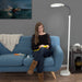 Adjustable Floor Lamp - 6Ft Full Spectrum Natural Sunlight Lamp with Bendable Neck - Reading, Crafts, Esthetician Floor Light by Lavish Home (Beige)