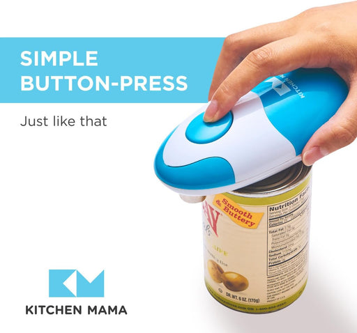 Auto Electric Can Opener Christmas Gift Ideas: Open Your Cans with a Simple Press of Button - Automatic, Hands Free, Smooth Edge, Food-Safe, Battery Operated, YES YOU CAN (Sky Blue)